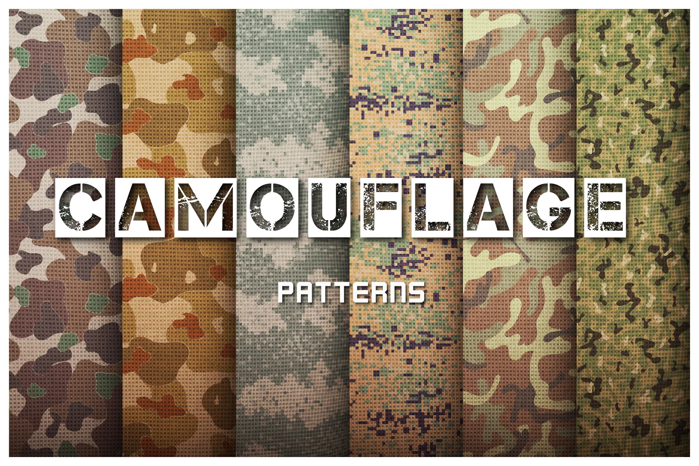 Camouflage Patterns Set