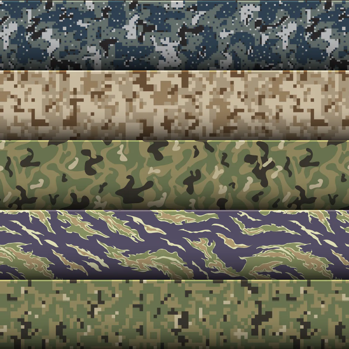 Camouflage Patterns Set