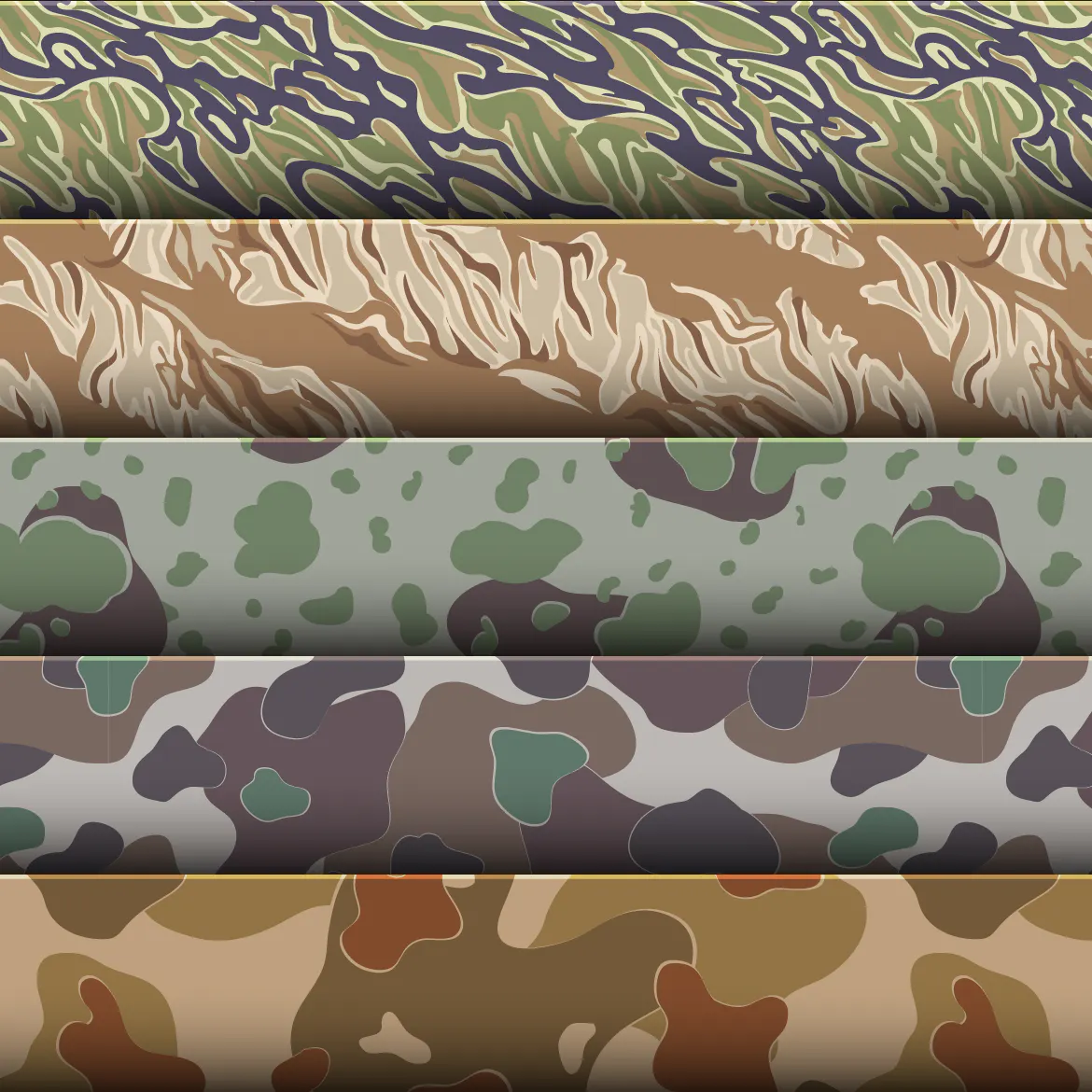 Camouflage Patterns Set