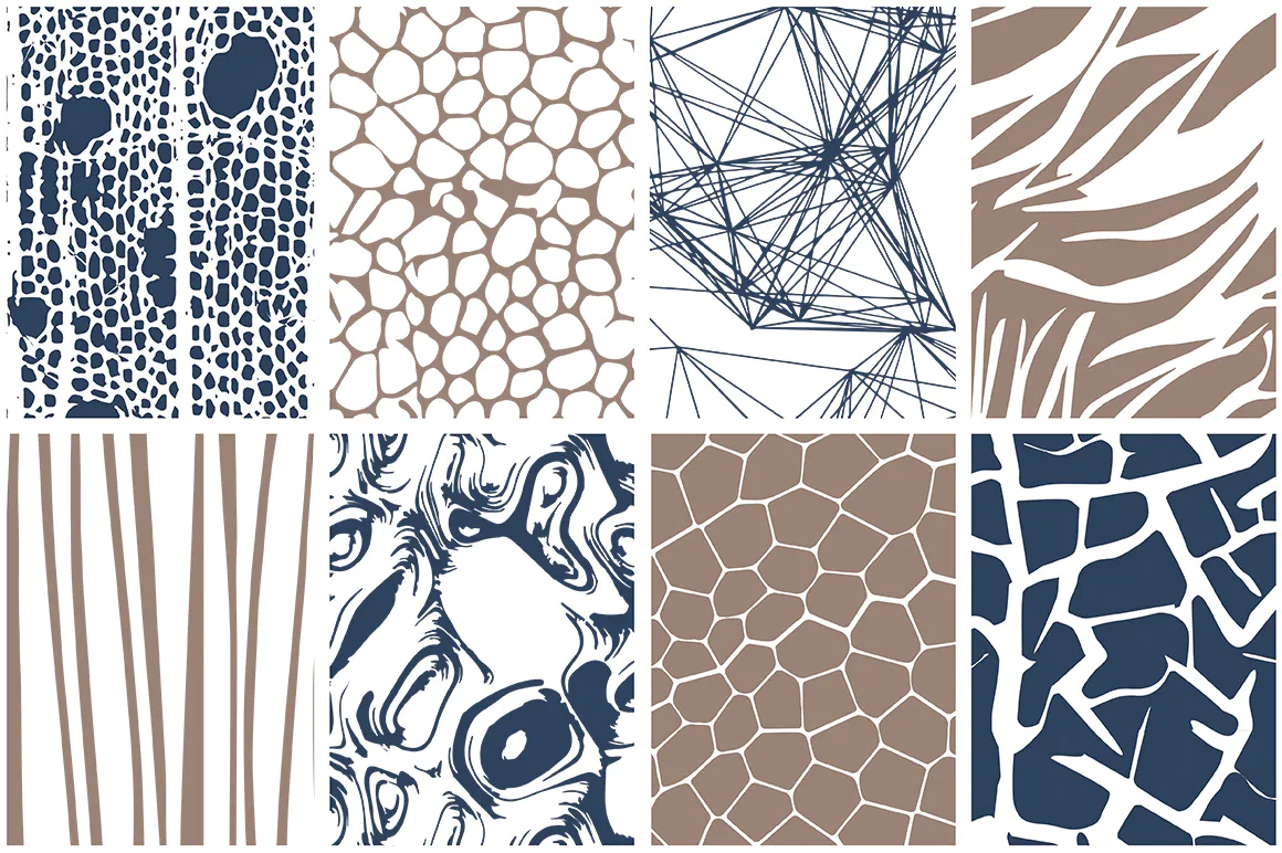 Organic Patterns - 2 color palettes