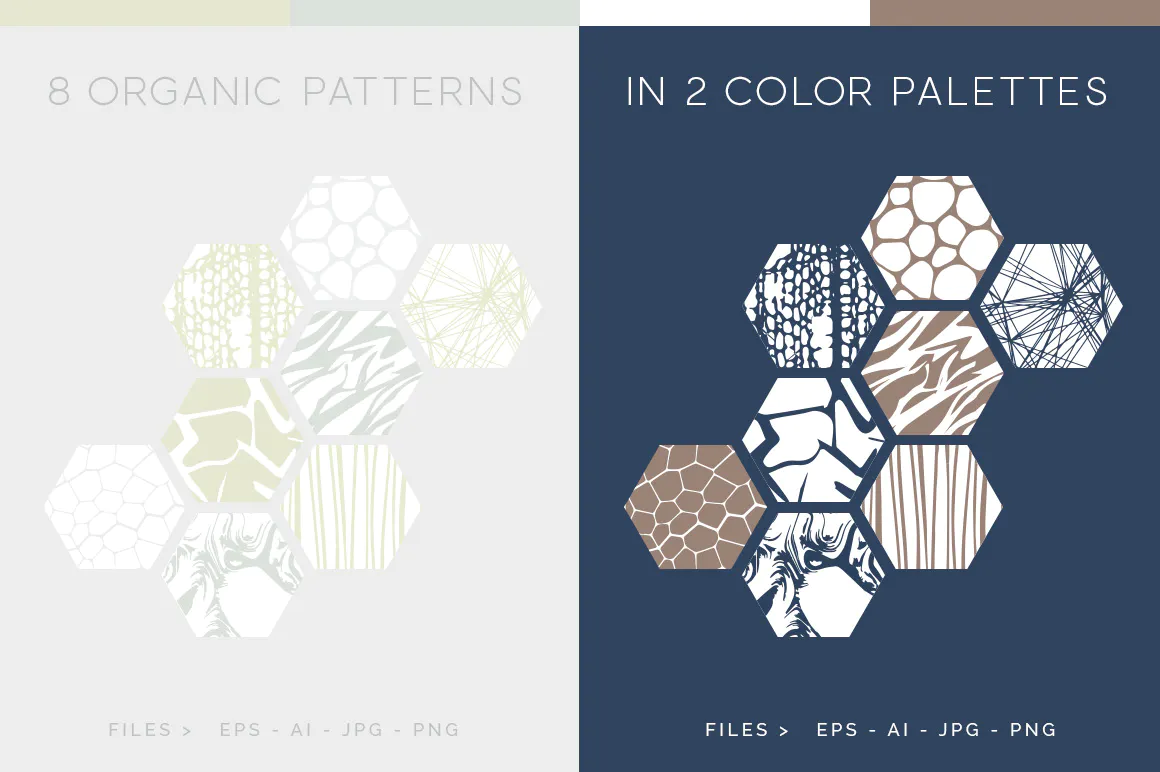 Organic Patterns - 2 color palettes