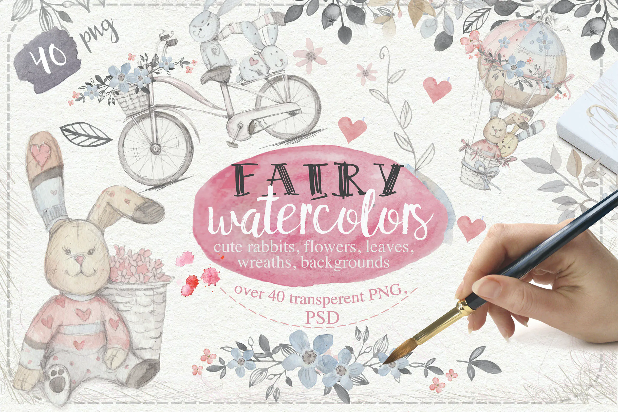 Fairy watercolors 40 PNG