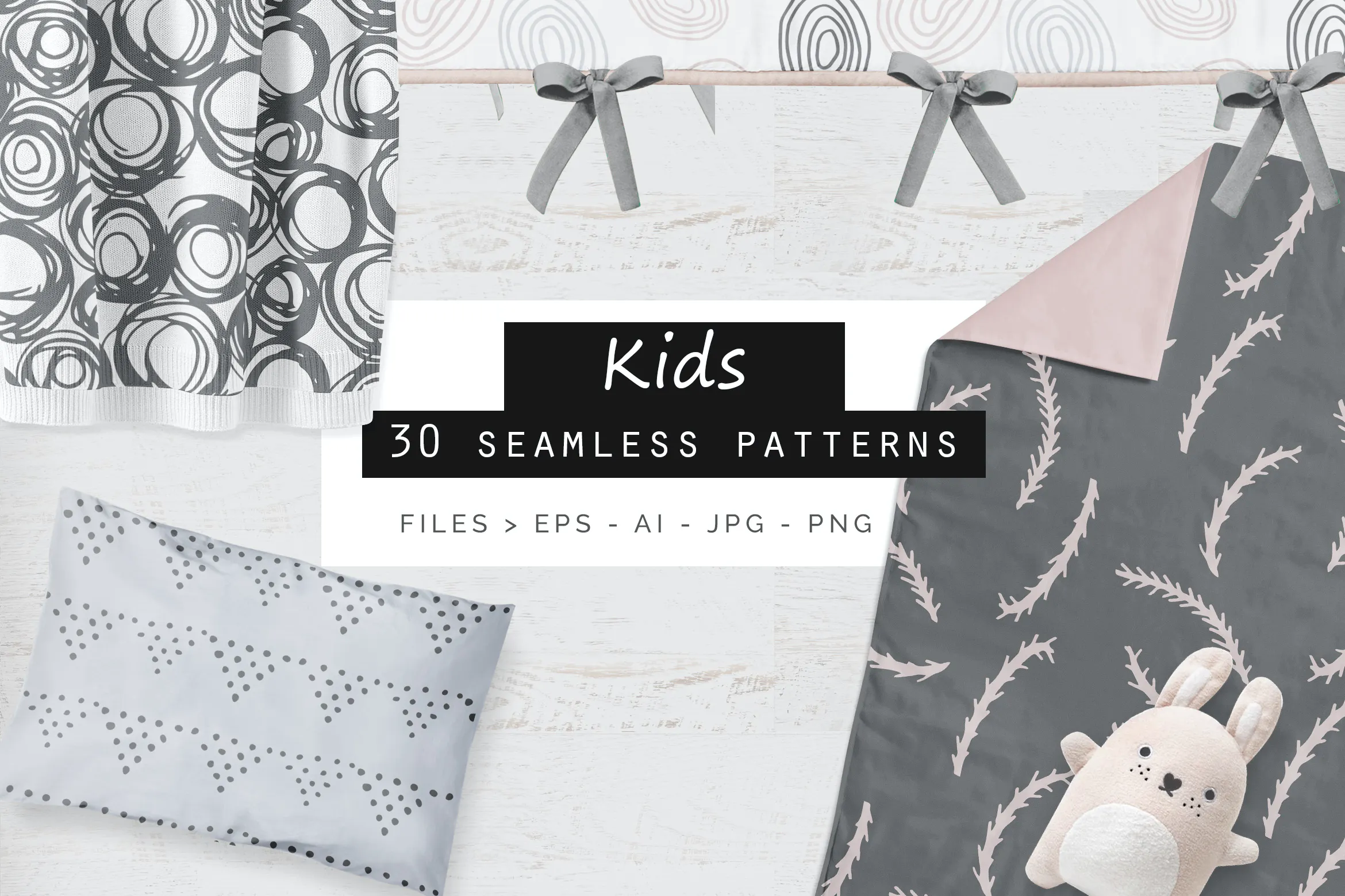 Cute Kids Seamless Patterns插图