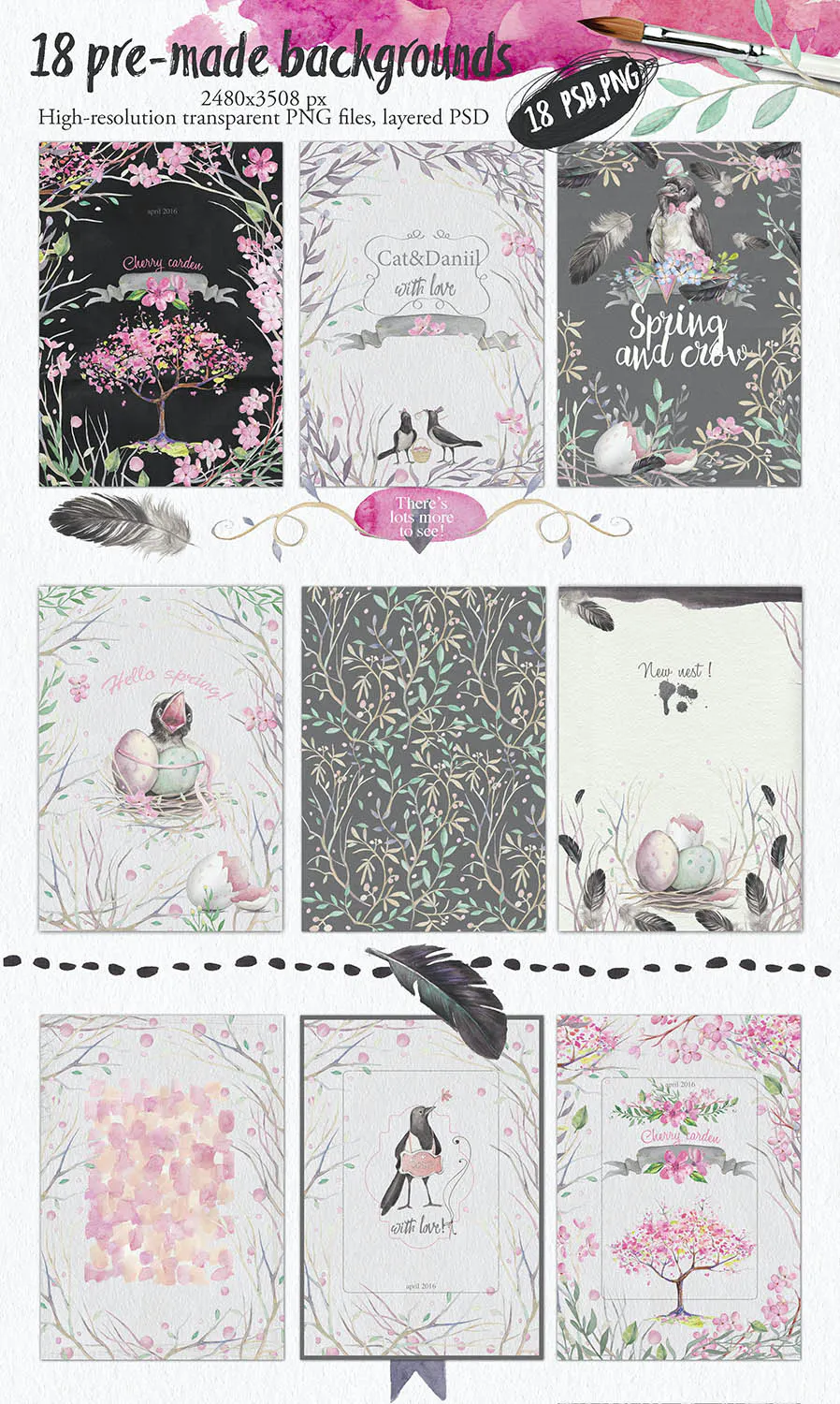 "Spring & crows" bundle插图2