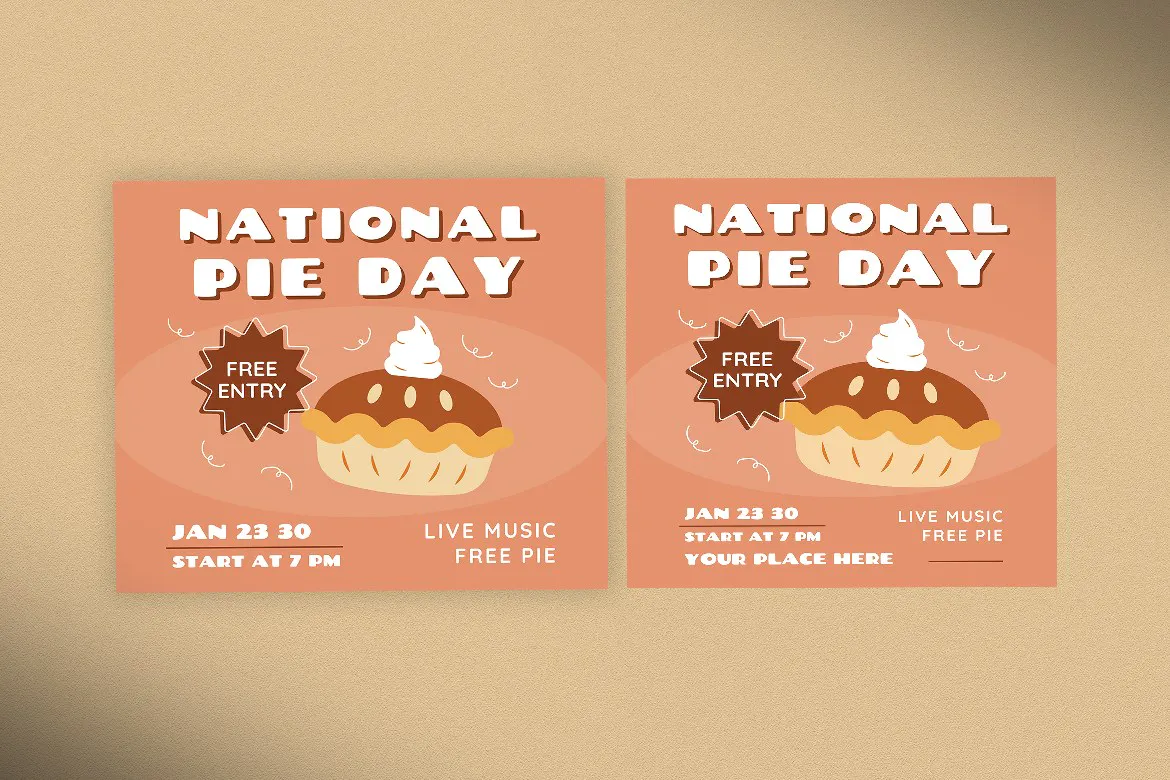 National Pie Day Social Media Package